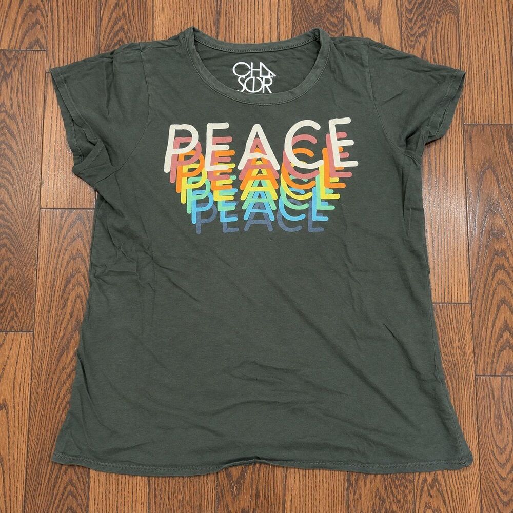{Chaser} short-sleeve peace graphic t-shirt, M